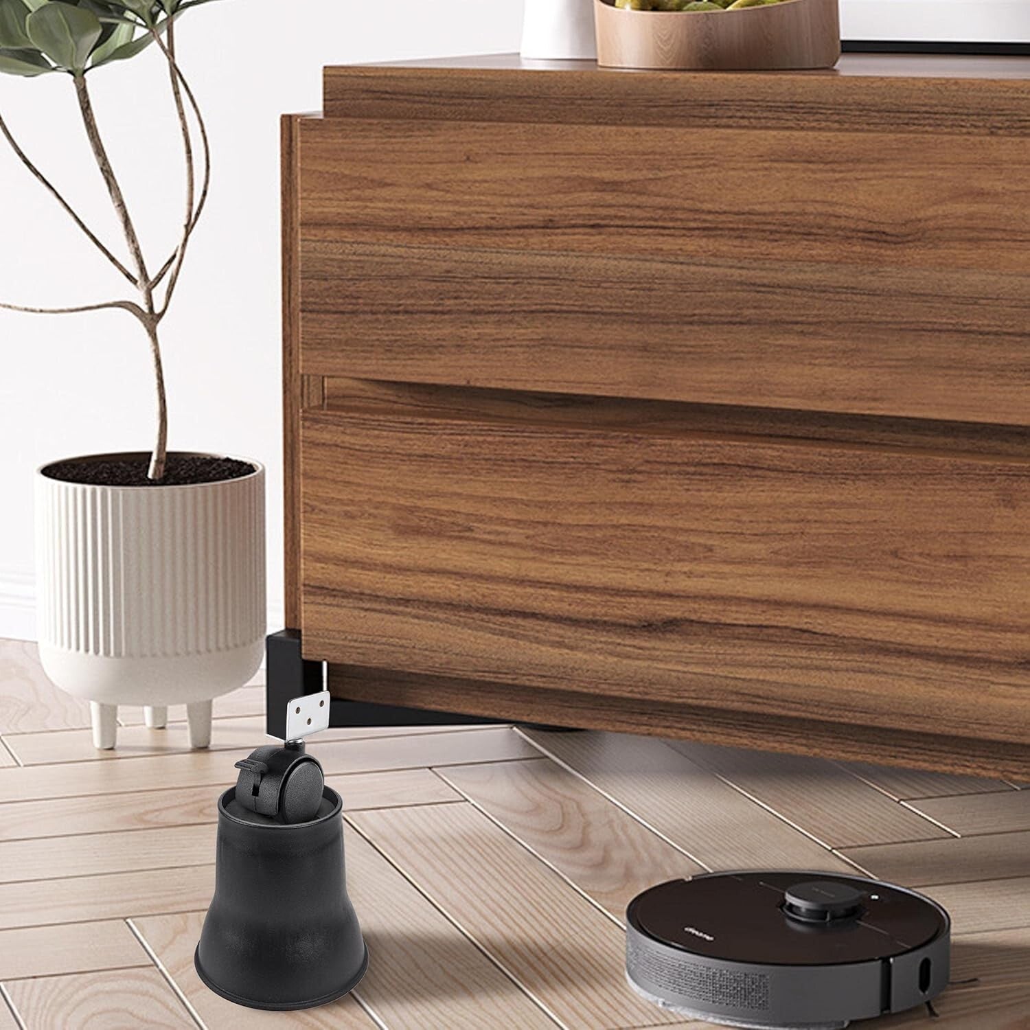 6-Inch Heavy-Duty Bed Risers - Adjustable Furniture Lifters for Dorms & Homes