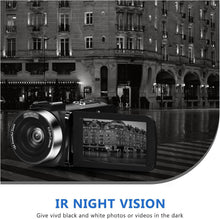 Load image into Gallery viewer, Portable 8K Digital Camera with Fill Light &amp; External Mic for YouTube Vlogging