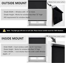 Load image into Gallery viewer, UV-Blocking Cordless Roller Shades - 25" W x 72" H, Perfect for Indoor &amp; Outdoor