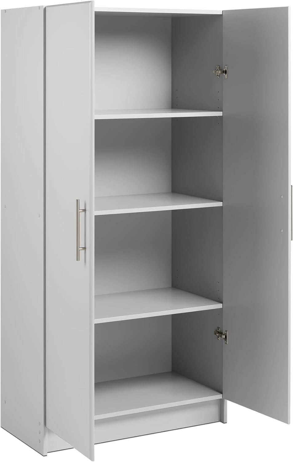 Versatile 2-Door Pantry and Garage Storage Cabinet, Adjustable Shelves 32" Wide