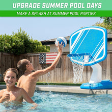 Load image into Gallery viewer, Durable Inflatable Poolside Basketball Game - 34" Backboard &amp; 2 Balls Included!