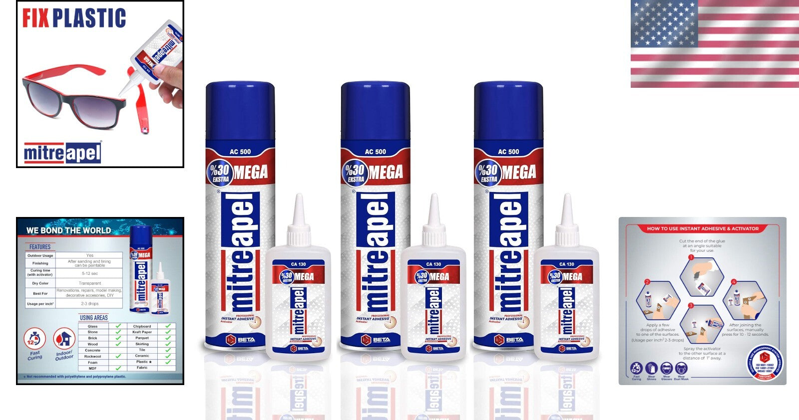 Professional Instant CA Glue and Activator - 5-12 Seconds Bonding Solution