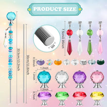 Load image into Gallery viewer, All-Season DIY Fairy Wand Garden Stake Kit - 238 Beads, Pendants, and Components