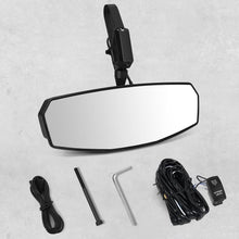 Load image into Gallery viewer, Wide-Angle UTV Rearview Mirror with Bright LED Light and 360° Adjustment