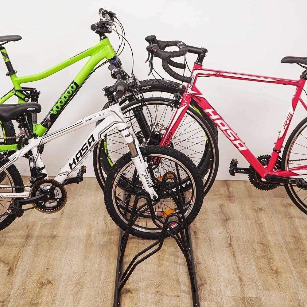 Optimized 6-Bike Storage Rack with Tire Grooves - Perfect for Garage or Indoor