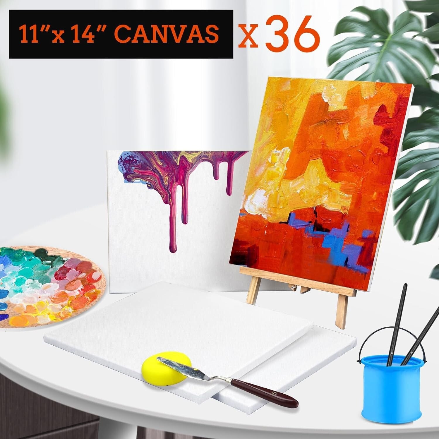 11x14 Blank Canvas Value Pack - Essential for Acrylic, Oil, and Craft Painting