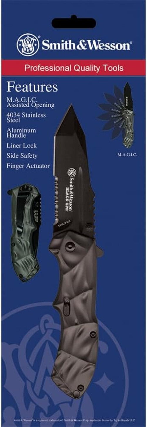 Lightweight 3.4in Tanto Blade Knife with Assisted Opening & Aluminum Handle