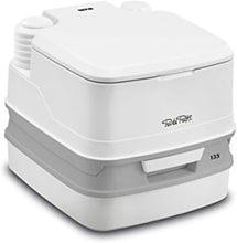 Load image into Gallery viewer, Elegant White 135 Floor-Mounted Portable Toilet – Ideal for RVs, Boats, and Vans