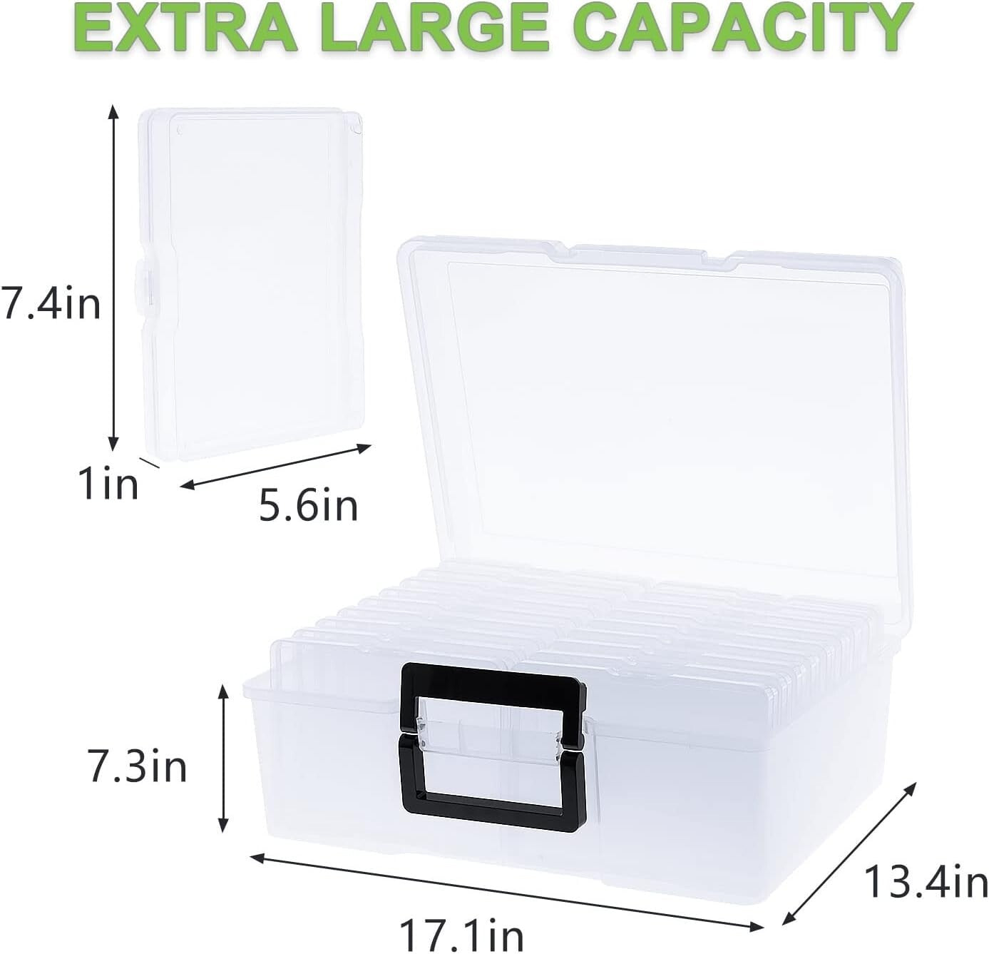 Sturdy Clear Craft Storage Box - 5" x 7" with Latch Closure for Versatile Use