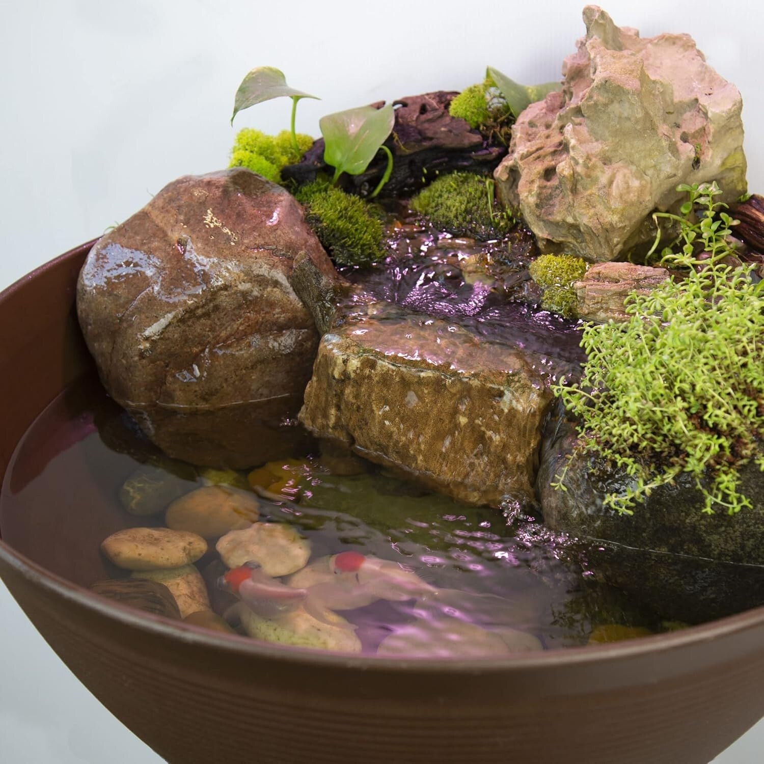 Transform Your Space: 23.5" AquaGarden Pond & Waterfall Kit for Any Setting