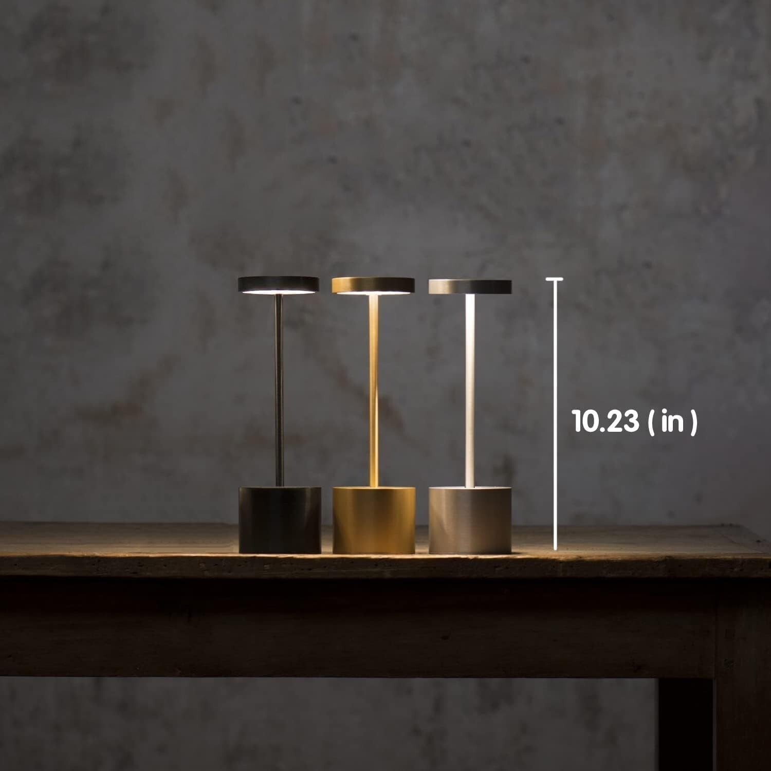Elegant Gold Dimming LED Table Lamp – 5000mAh Rechargeable & Portable Design