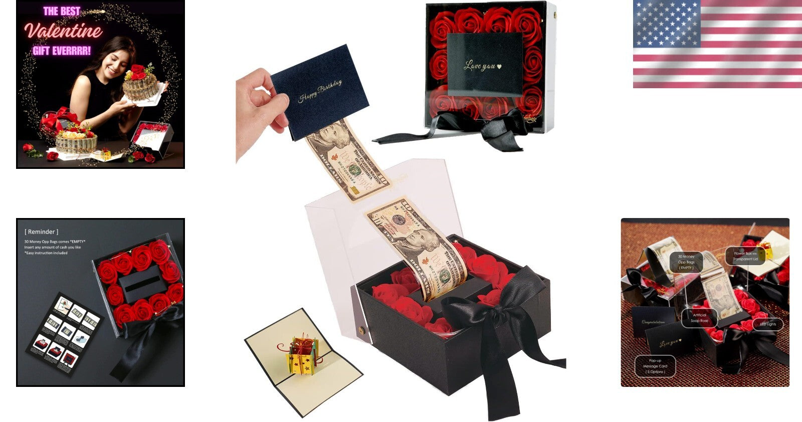 Multi-Occasion Elegant Money Box with Ribbon and Surprise Pull Mechanism