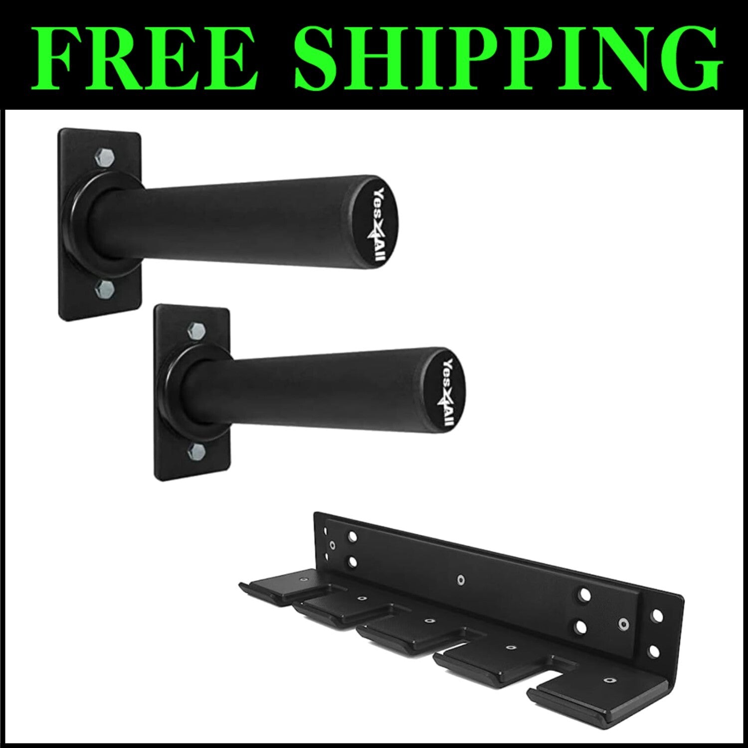 Compact Olympic Weight Plate Holder with Heavy-Duty Wall Mount - 550lb Capacity