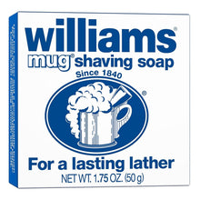 Load image into Gallery viewer, Williams Mug Shaving Soap Bar 1.75 oz - Perfect Foaming Lather for All Skin