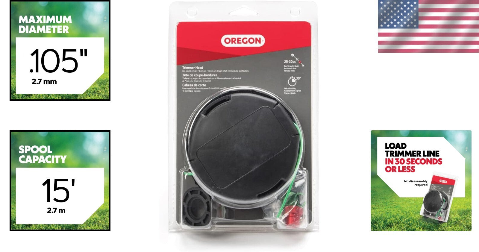 Durable 4-1/2" Trimmer Head - Fast Feed Design for Landscaping Professionals