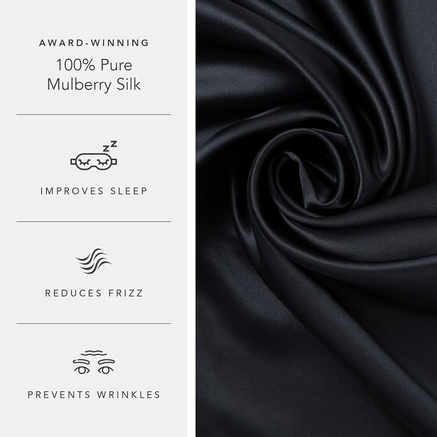 Queen Mulberry Silk Pillowcase, 25mm Thick & Wrinkle-Resistant - Ultimate Luxury
