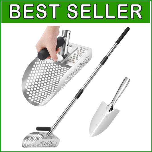 Durable Metal Detector Sand Sifter with Detachable Long Handle for Efficient Use