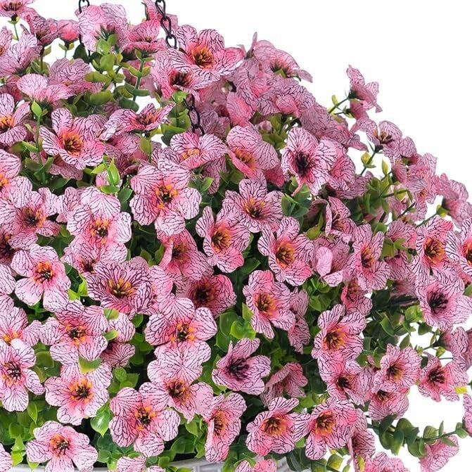 Elegant Silk Daisy Hanging Basket - Perfect for Year-Round Home and Patio Charm