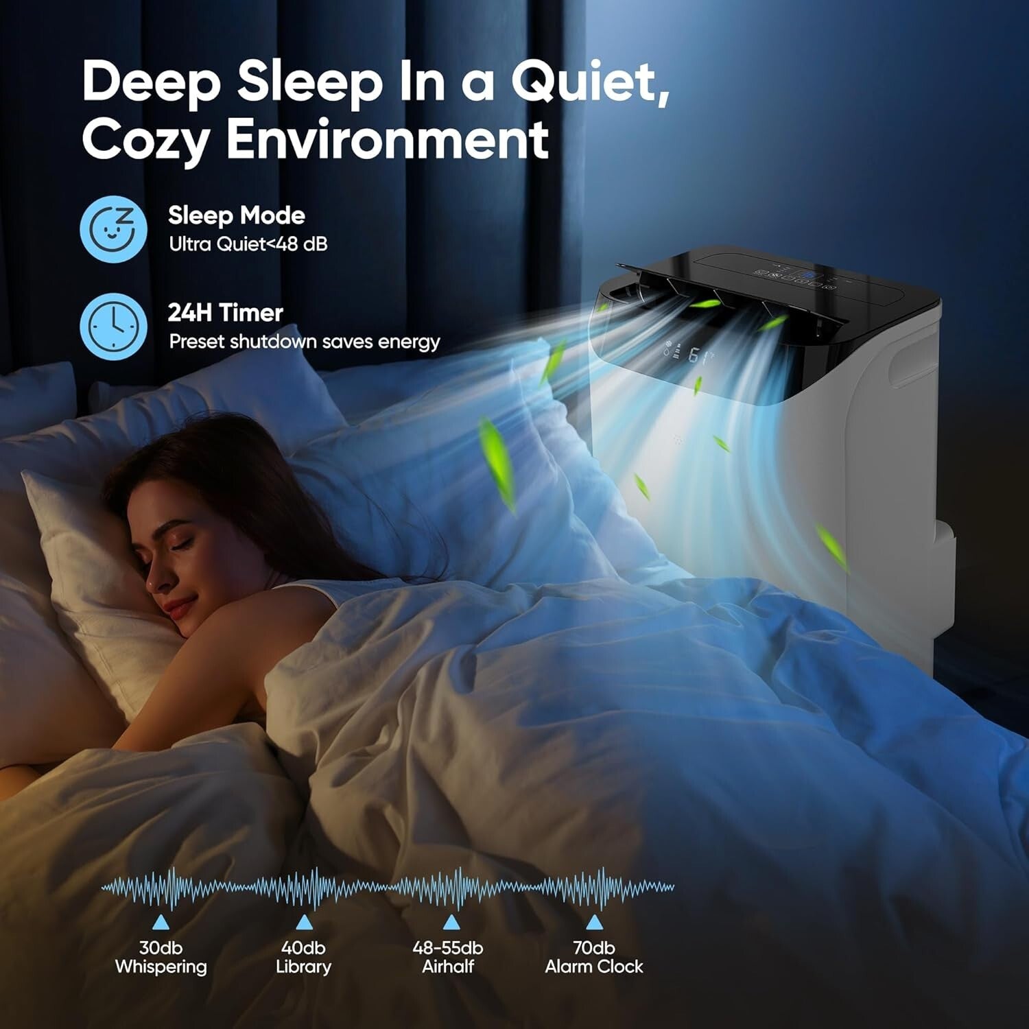 14,000 BTU Energy-Saving Portable Air Conditioner - 700 Sq.Ft Cooling Power