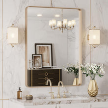 Load image into Gallery viewer, Stylish 20”x30” Gold Frame Wall Mirror - Ideal for Bathroom or Living Spaces
