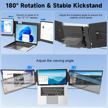 Load image into Gallery viewer, Triple Screen Monitor Extender – 14'' FHD IPS Display for Ultimate Efficiency