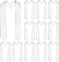 Load image into Gallery viewer, 70-Inch Graduation Stoles in Bulk - 12 Classic White Satin Sashes for Graduates