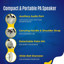 Load image into Gallery viewer, Powerful 2000-Yard 45W Megaphone with Aux Input &amp; Dual Modes - Portable Design