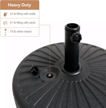 Load image into Gallery viewer, Stylish 78 lb Patio Umbrella Stand with Adjustable Holder – Weather Resistant