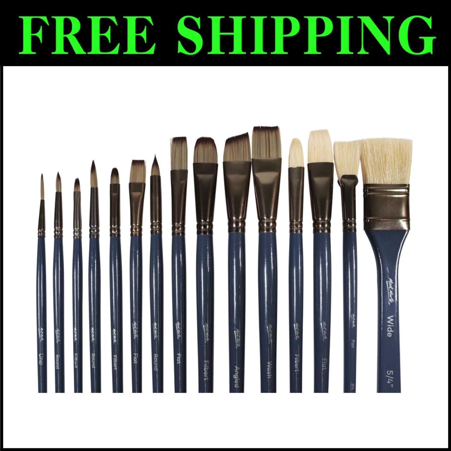 15-Piece Premium Paint Brush Set in Roll Case - Perfect for Artists Everywhere