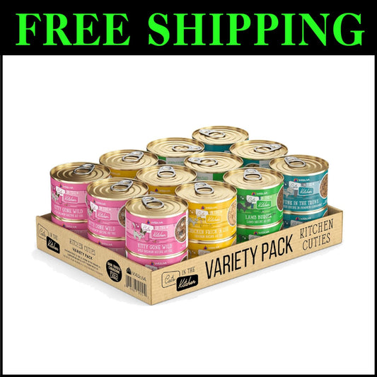 Indulge Your Feline Friend: 24 Can Kitchen Cuties Wet Cat Food Variety Pack