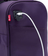 Load image into Gallery viewer, Lightweight 15-Inch Underseater Luggage with USB Charger - Purple Travel Bag