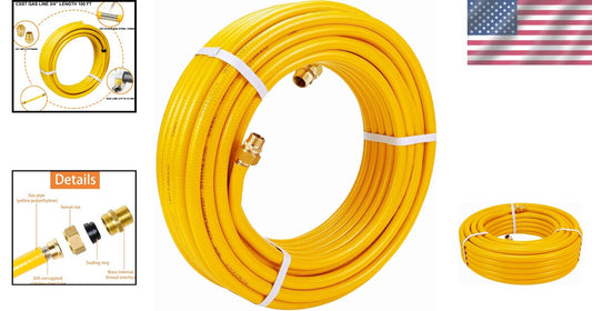 High-Performance 100ft Stainless Steel Corrugated Gas Line - Ideal for All Uses