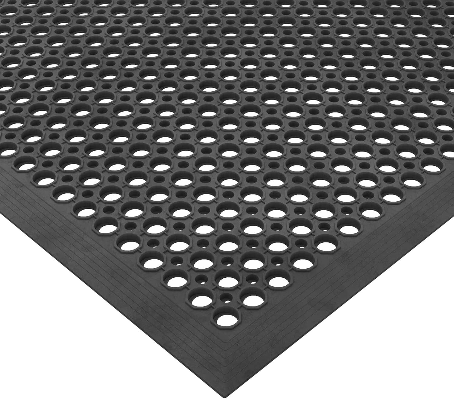 Durable Indoor/Outdoor Rubber Doormat 3'x5' - Low Profile & Fade Resistant