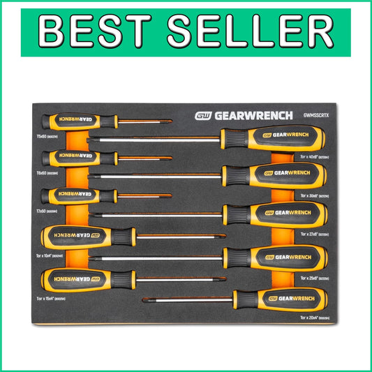 Ergonomic 10-Piece Torx Screwdriver Set in Foam - Perfect for Home Improvement