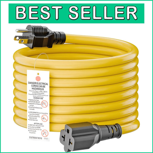 15FT NEMA 5-15P Heavy Duty Extension Cable - Supports Wide Voltage Range