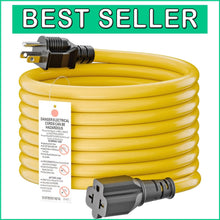 Load image into Gallery viewer, 15FT NEMA 5-15P Heavy Duty Extension Cable - Supports Wide Voltage Range