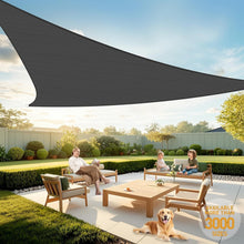 Load image into Gallery viewer, Reinforced 20' Dark Grey Sun Shade Sail - Custom Sizes &amp; Quick Installation