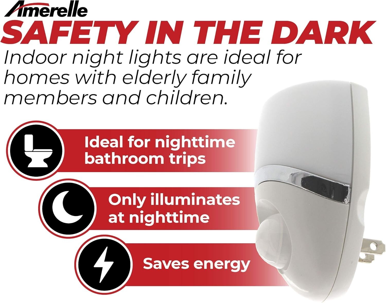 5-Pack Motion Sensor LED Night Lights for Safe Illumination - Nursery & Bathroom