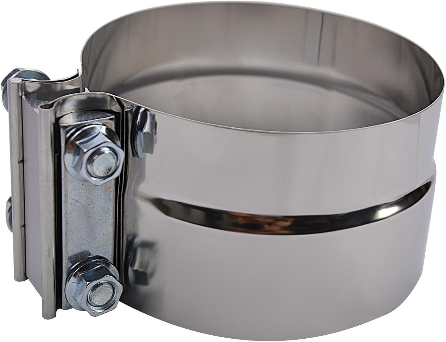 Durable 4-Inch Lap Joint Exhaust Clamp Set - Stainless Steel, Easy Installation