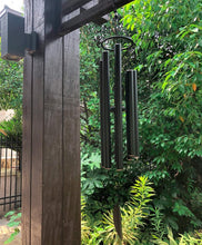 Load image into Gallery viewer, Elegant Black Wind Chimes 38” - Waterproof, Adjustable for Gardens &amp; Memorials