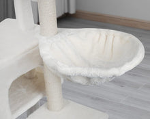 Load image into Gallery viewer, Cozy Condo Cat Tree with Jute Scratching Posts &amp; Hammock - Indoor Use, Beige