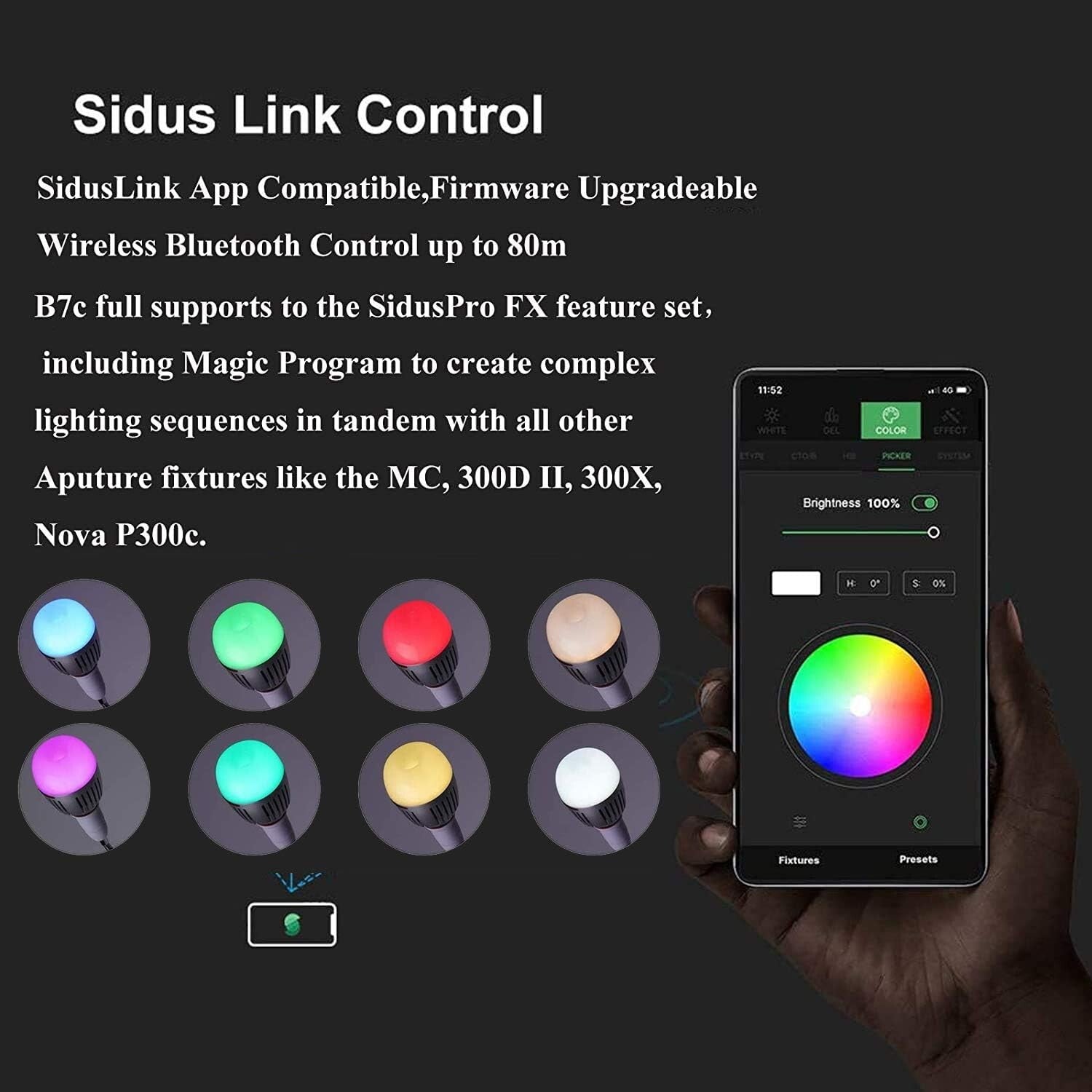 LED Accent B7C 7W RGBWW Bulb with App, Unlimited Color Flexibility & Dual Power