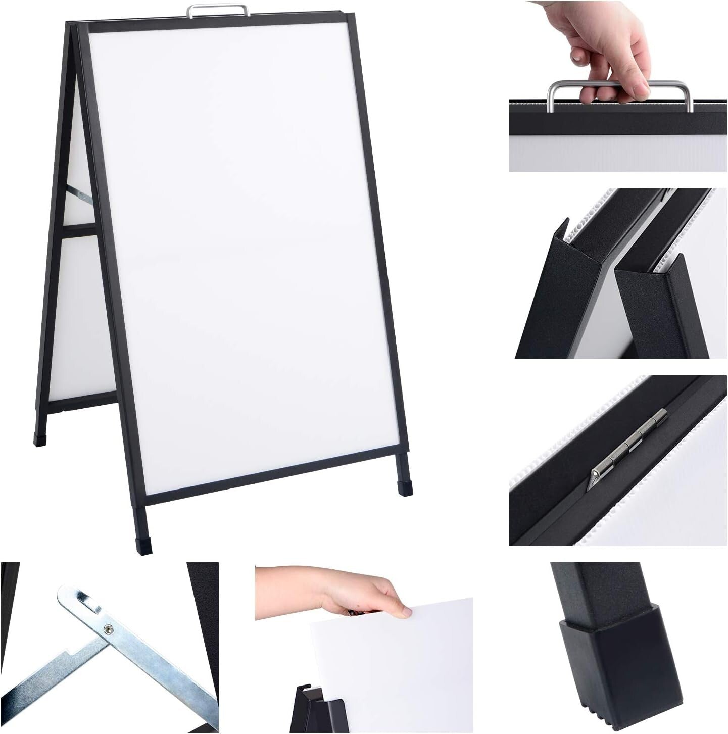 Attractive Heavy-Duty Portable Sidewalk Sign - 24"x36" for Restaurants & Events