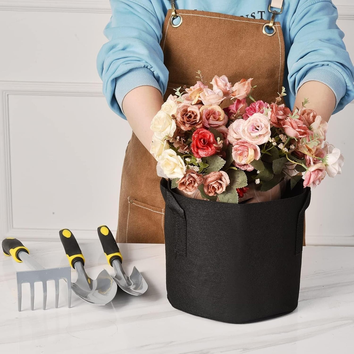 Stylish & Versatile 10 Gallon Fabric Grow Bags - Ideal for Indoor & Outdoor Use