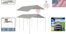 Load image into Gallery viewer, Versatile 10 x 20 Ft Carport Replacement Canopy Cover for All-Weather Use
