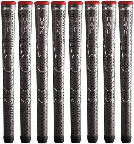 DriTac 8-Pack Standard Golf Grips - Shock Absorption & Precision Tapered Design