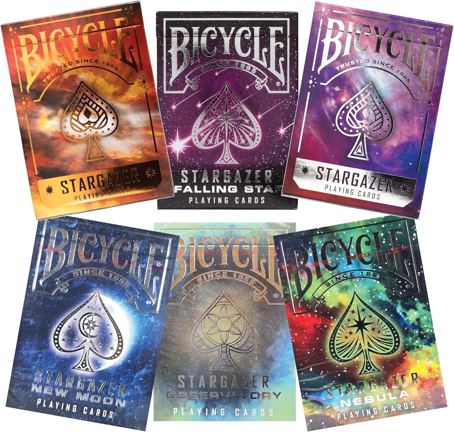 Premium Bicycle Stargazer Playing Cards 6-Pack - Limited Edition Collector's Set