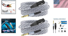 Load image into Gallery viewer, 50FT XLR Female to 1/4 TRS Balanced Cable, 2 Pack for Professional Audio
