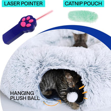 Load image into Gallery viewer, Interactive Cat Playground: Bed Cave with Tunnel, Ball &amp; Laser Toy for Cats