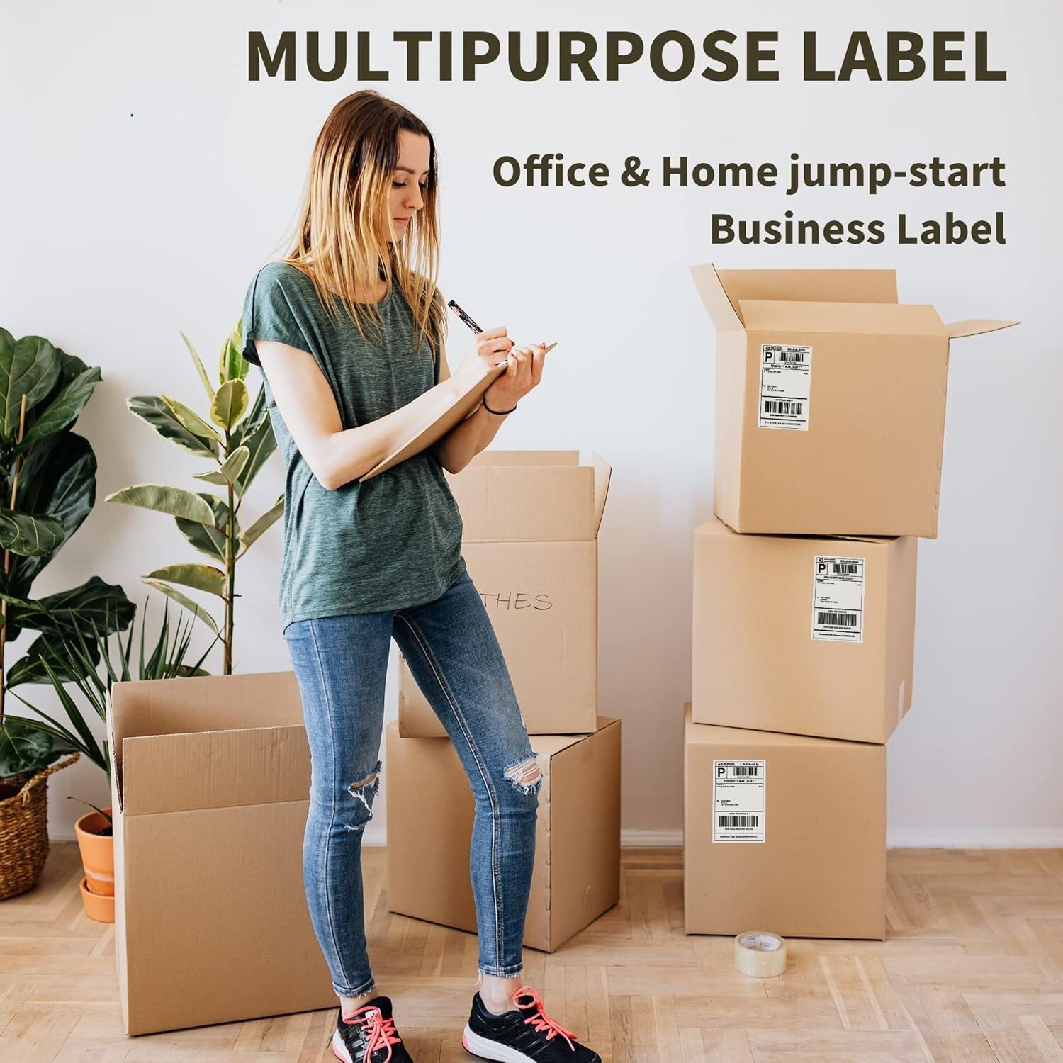 2200 Commercial Grade 4x6 Thermal Shipping Labels - 10 Rolls, Strong Adhesive